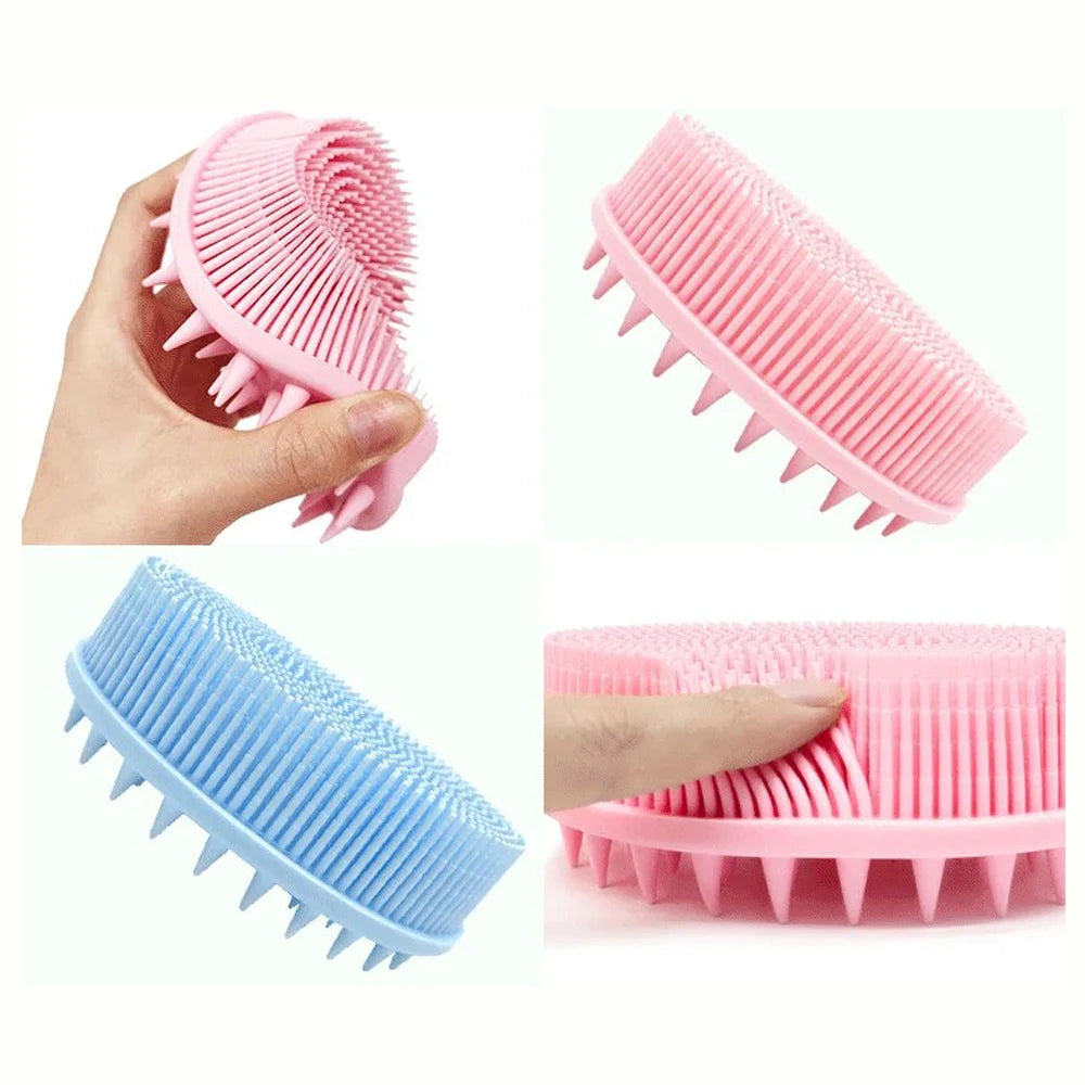 Double-Sided Silicone Shower Brush – Body Scrub & Scalp Silicone Bath Brush Oasis Select
