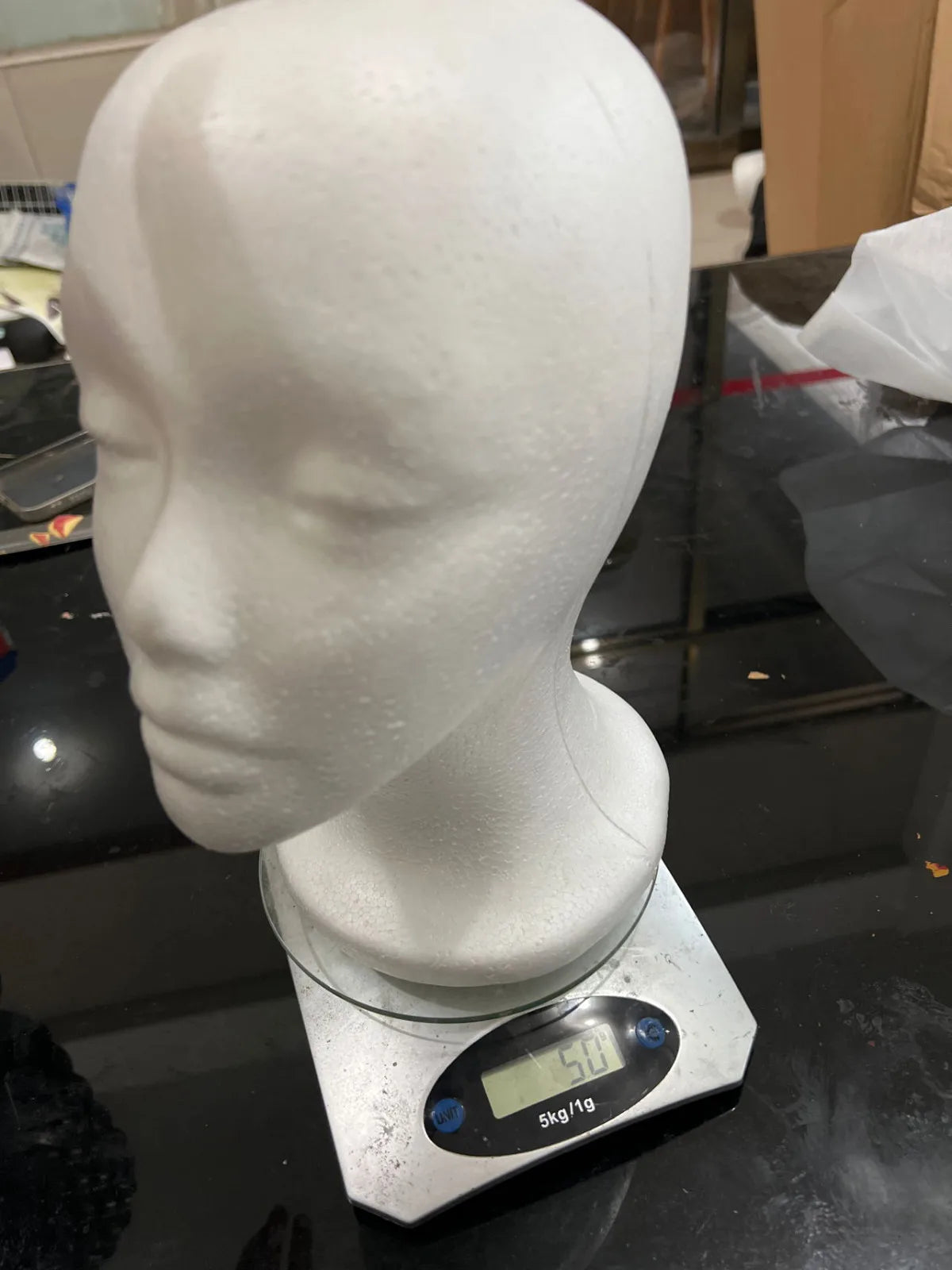 Female Styrofoam Mannequin Manikin Head Model Foam Wig Hair Glasses Display Oasis Select