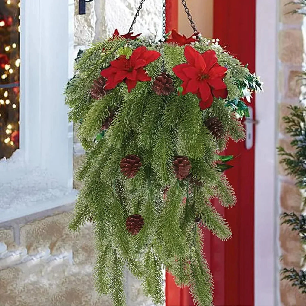 78cm Artificial Pine Christmas Vine Wall Hanging Swag Decor