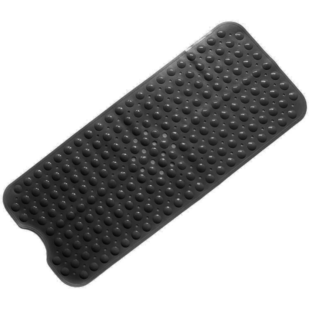 100*40cm Large Size Anti-skid Bath Mats Rectangle Soft Shower Bathroom Massage Mat Suction Cup Non-slip Bathtub Carpet Oasis Select Black