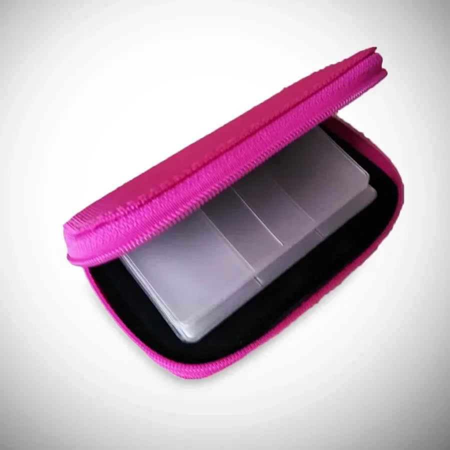22 in 1 Game Memory Card Storage Bag Carrying Case Holder for CF/SD/Micro SD/SDHC/MS/DS Memory Card Collect Box Oasis Select Red