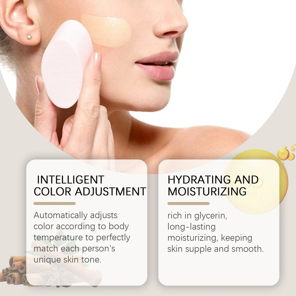 West Month Color Changing Foundation Long Lasting Waterproof Oil Control Matte Finish Makeup Foundation Full Coverage Concealer Oasis Select
