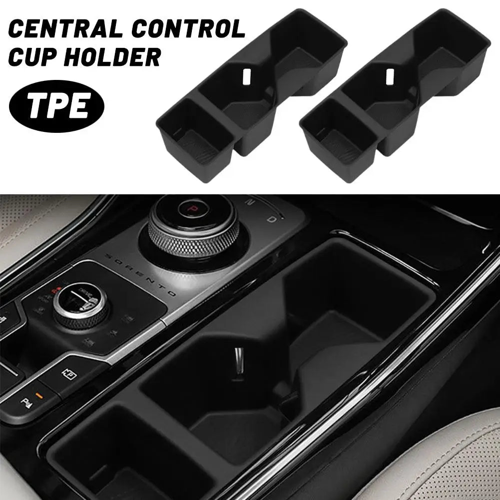 Water Cup Holder For Kia Sorento 2021-2025 LHD Center Console Shock Absorber Sleeve Drink Storage Box Interior Modification Oasis Select