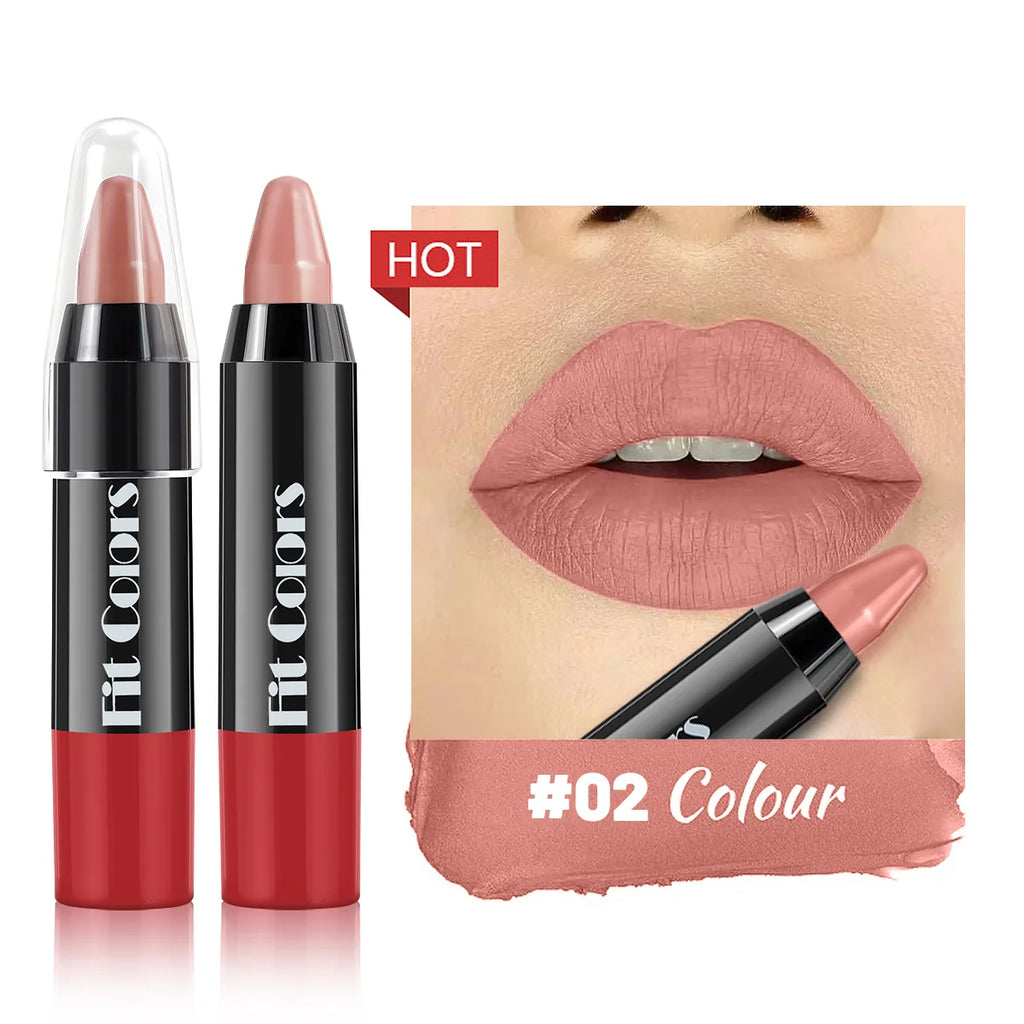 Waterproof Matte Lip Liner Pen Grey Pink Nude Non Stick Cup Long Lasting Contour Tint Crayon Lipstick Sexy Red Makeup Cosmetic Oasis Select 02 Full Size