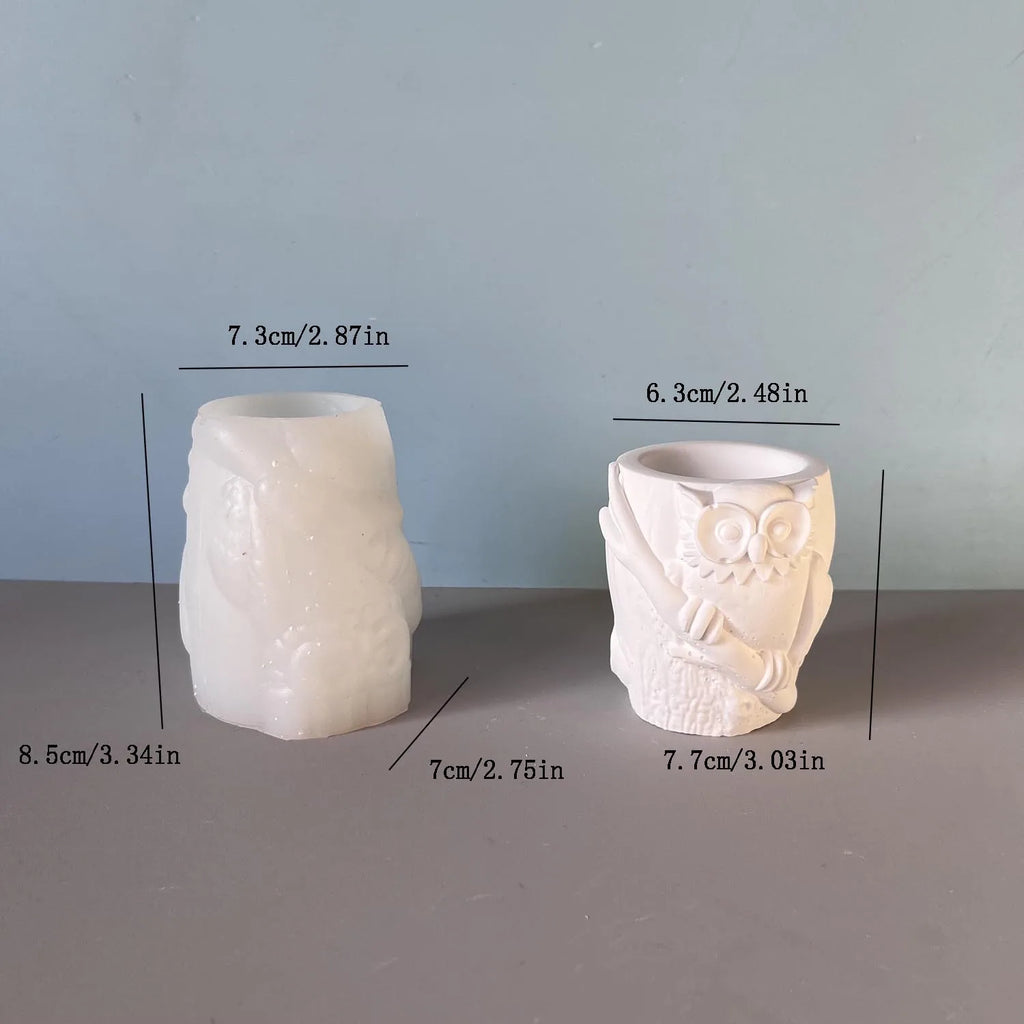 Cement Planter Mold Flexible Owl Silicone Mold Scented Candles Mold High Quality For Art Creation Home Decoration Diy Crafts Oasis Select