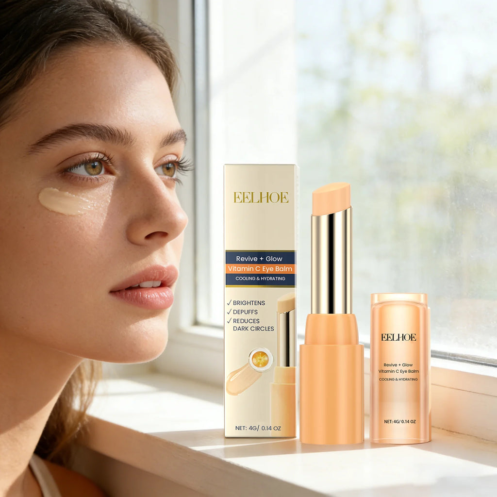 Vitamin C Eye Balm Remove Eye Bags Anti-Puffiness Dark Circles Brightening Eye Cream Deep Moisturizing Nourishing Eye Skincare Oasis Select