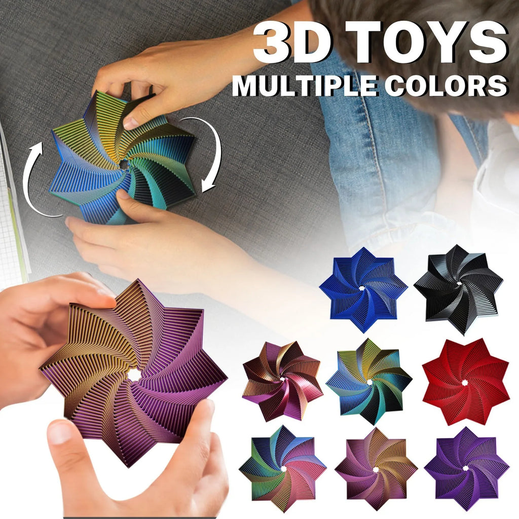3D Printed Octagonal Fidget Toy – Stress Relief Sensory Spinner Fidget Sensory Toy Oasis Select