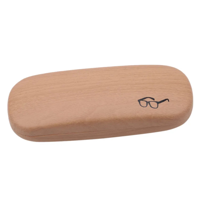 High Quality Wood Grain Hard Kit Holder Metal Reading Glasses Case For Men And Women PU Leather Eyeglass Box Oasis Select wooden