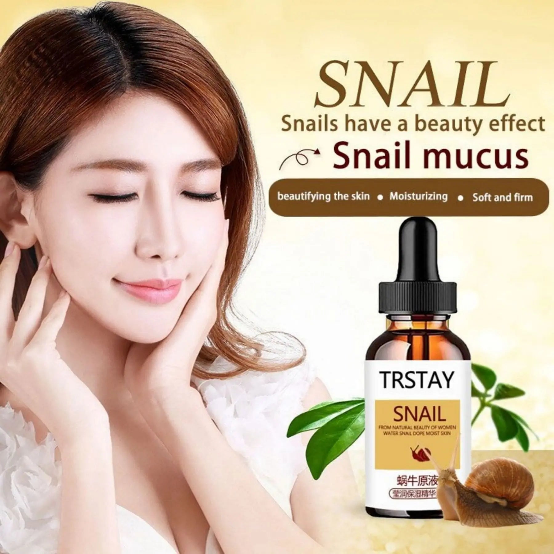 Snail Extract Face Serum – Hyaluronic Acid & Collagen