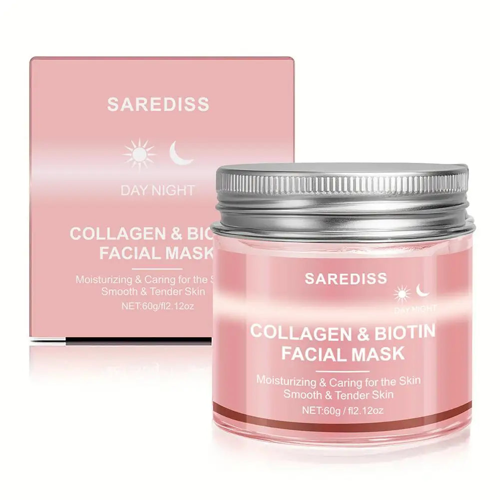 1/2PCS Collagen Night Wrapping Mask Peel-Off Overnight Collagen Face Mask Deeply Hydrate & Firming & Glowing Skin,Reduce Sagging Oasis Select 60ml X2