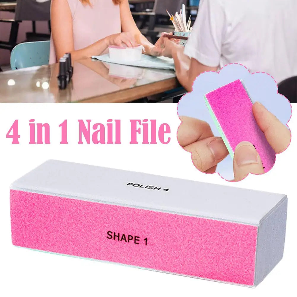 4 Way Nail Buffer Block, 4 in 1 Four Sides Nail Shine Buffers Blocks Files For Natural Acrylic Nails Smooth Buffing Block Polish Oasis Select