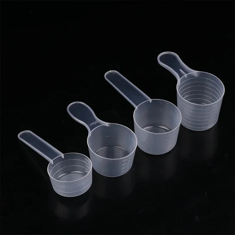 10Pcs 15/25/30/35g Transparent Plastic Milk Powder Spoon With ML Graduated Kitchen Baking Measuring Spoon Oasis Select