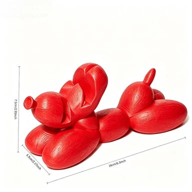 Cute Balloon Dog Eyeglass Holder Figurine Modern Art Desktop Decor Puppy Glasses Stand Ornament for Home Office Desk Decor Gifts Oasis Select Dog stands red