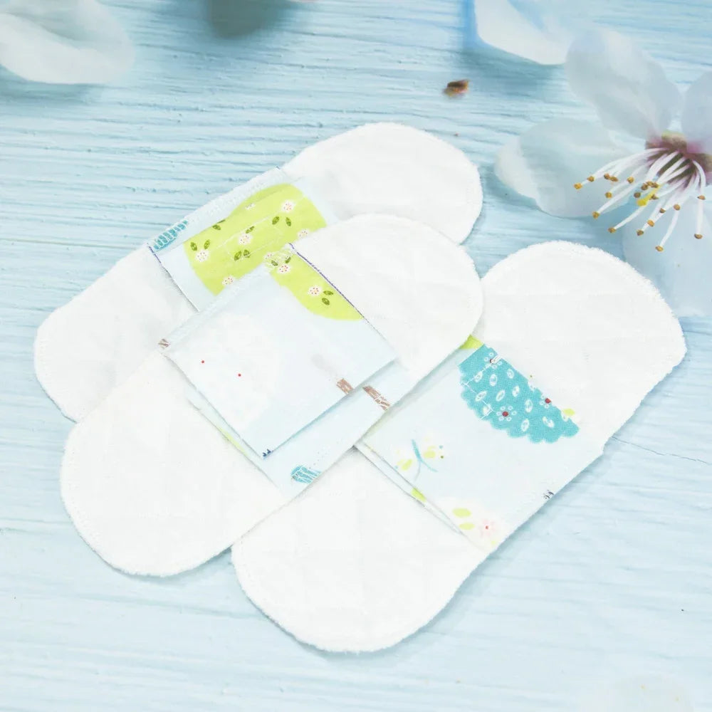 2PCS 19CM Reusable Daily Pads Menstrual Sanitary Pads Waterproof Panty Liner Super Thin 100% Cotton Feminine Hygiene Pads Oasis Select Default Title