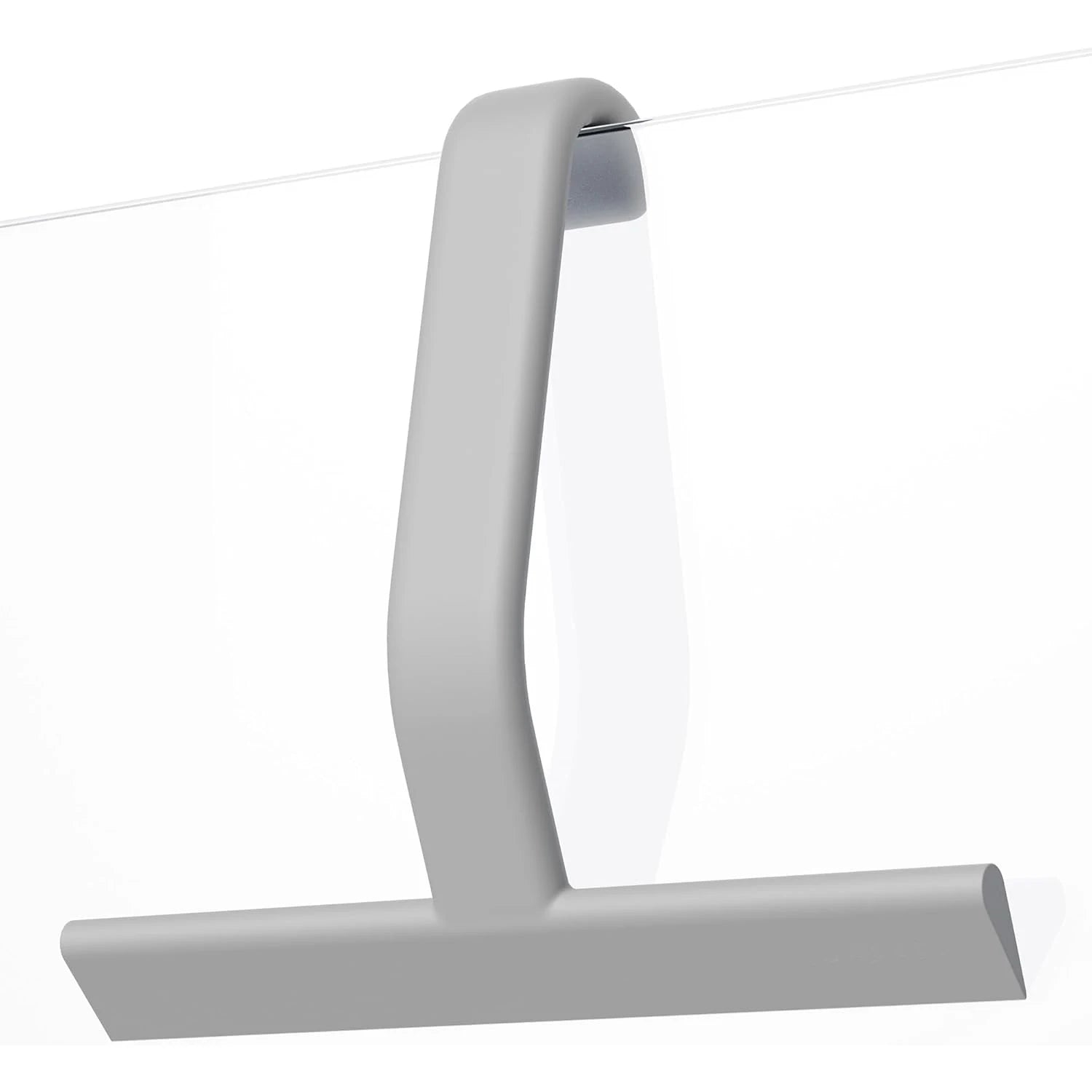 10"Just Hang Shower Squeegee for Glass Doors, All-One-Piece Silicone with Built-in Hook Design for Easy Hanging and Cleaning Oasis Select GRAY