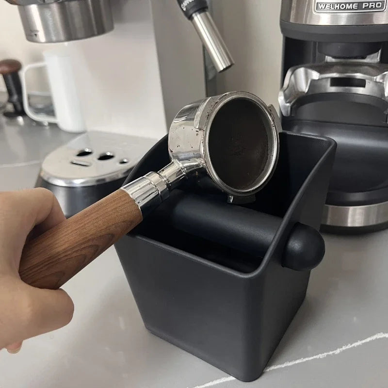 Coffee Knock Box Espresso Grounds Container Dump Bin Bucket Anti Slip Powder Beveled Residue Professional Use Coffee Waste Bar Oasis Select