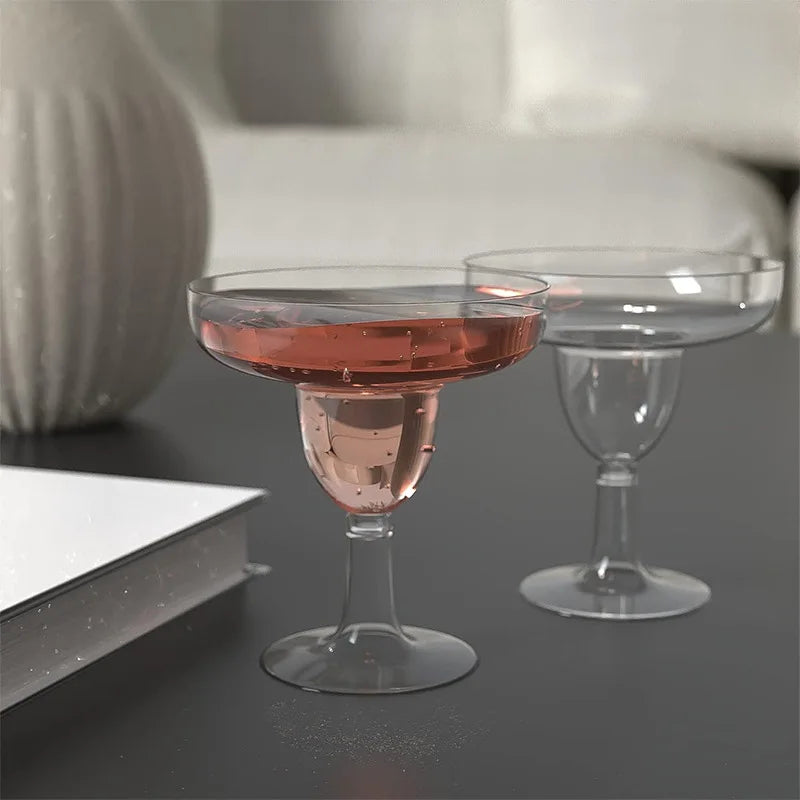20Pcs 5oz Clear Plastic Wine Glass Recyclable - Shatterproof Wine Goblet - Disposable & Reusable Cups for Champagne Dessert Oasis Select