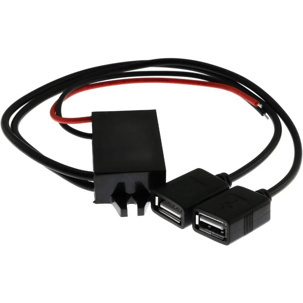Waterproof DC Converter Module 12V To 5V 3A Regulator Step Down Car Power Converter With Double USB Cable Buck Voltage Reducer Oasis Select