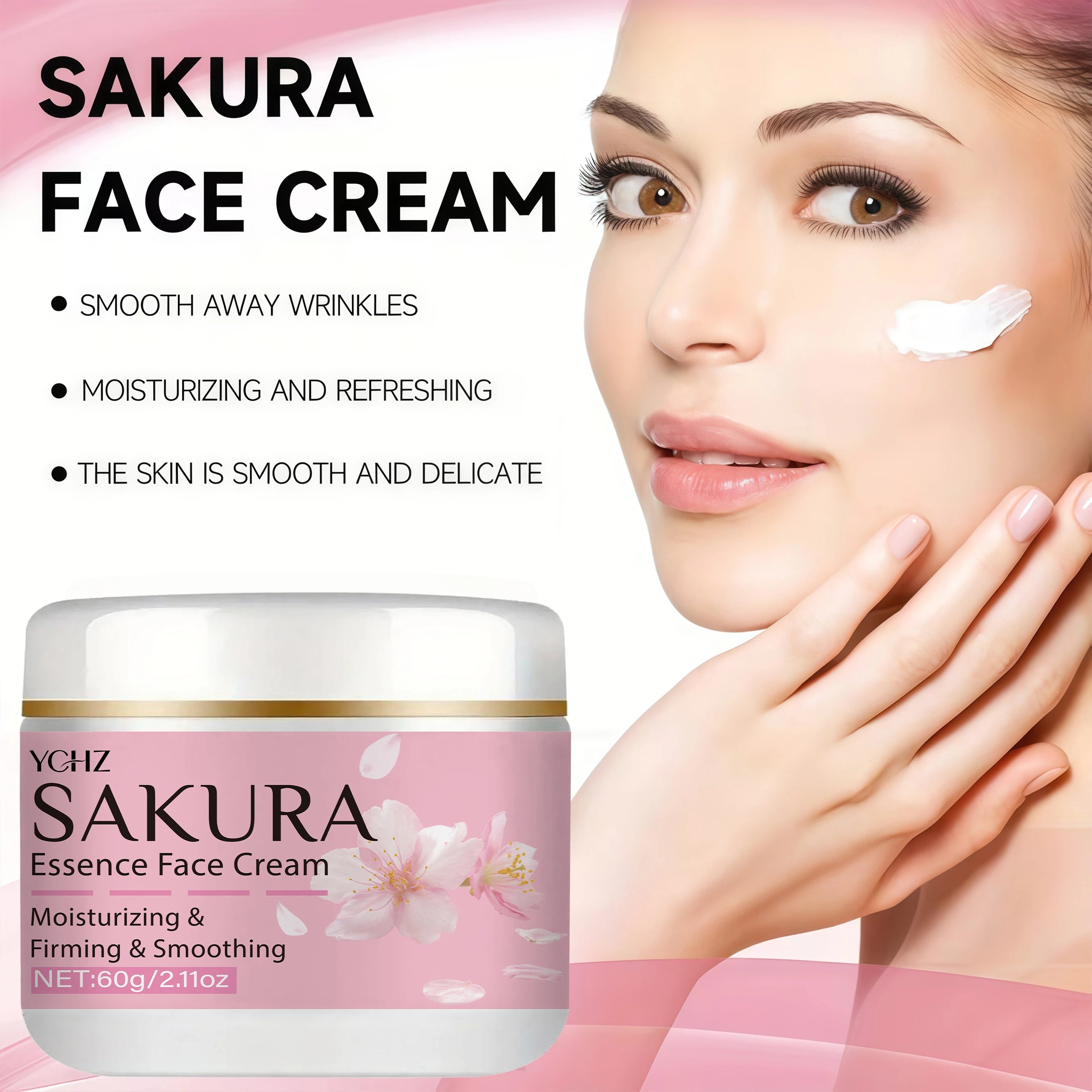 YCHZ Sakura Facial Cream – Moisturizing & Firming | 60g