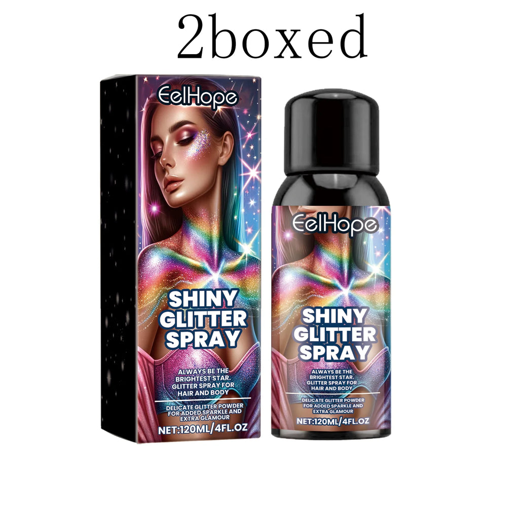 Stage & Festival Glitter Spray - Hair & Body Highlight Sparkling Formula, Ideal for Party Carnival & Holiday Atmosphere Oasis Select 2boxed