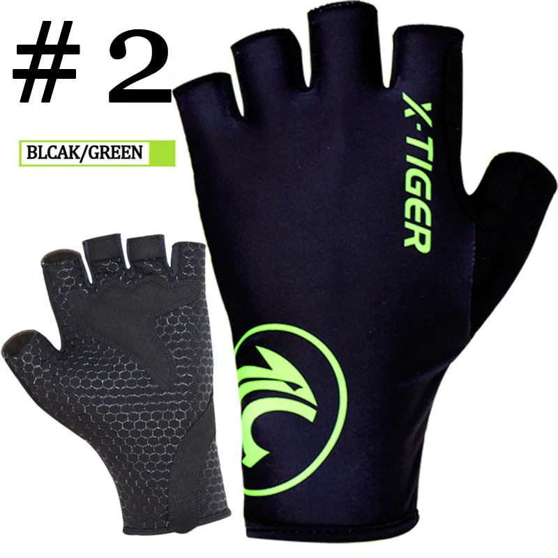 X-TIGER Cycling Bicycle Gloves Half Finger Anti-shock MTB Bike Glove Gym Gloves Breathable Anti-slip Sport Training Gloves Oasis Select XM-DPST-17502 M