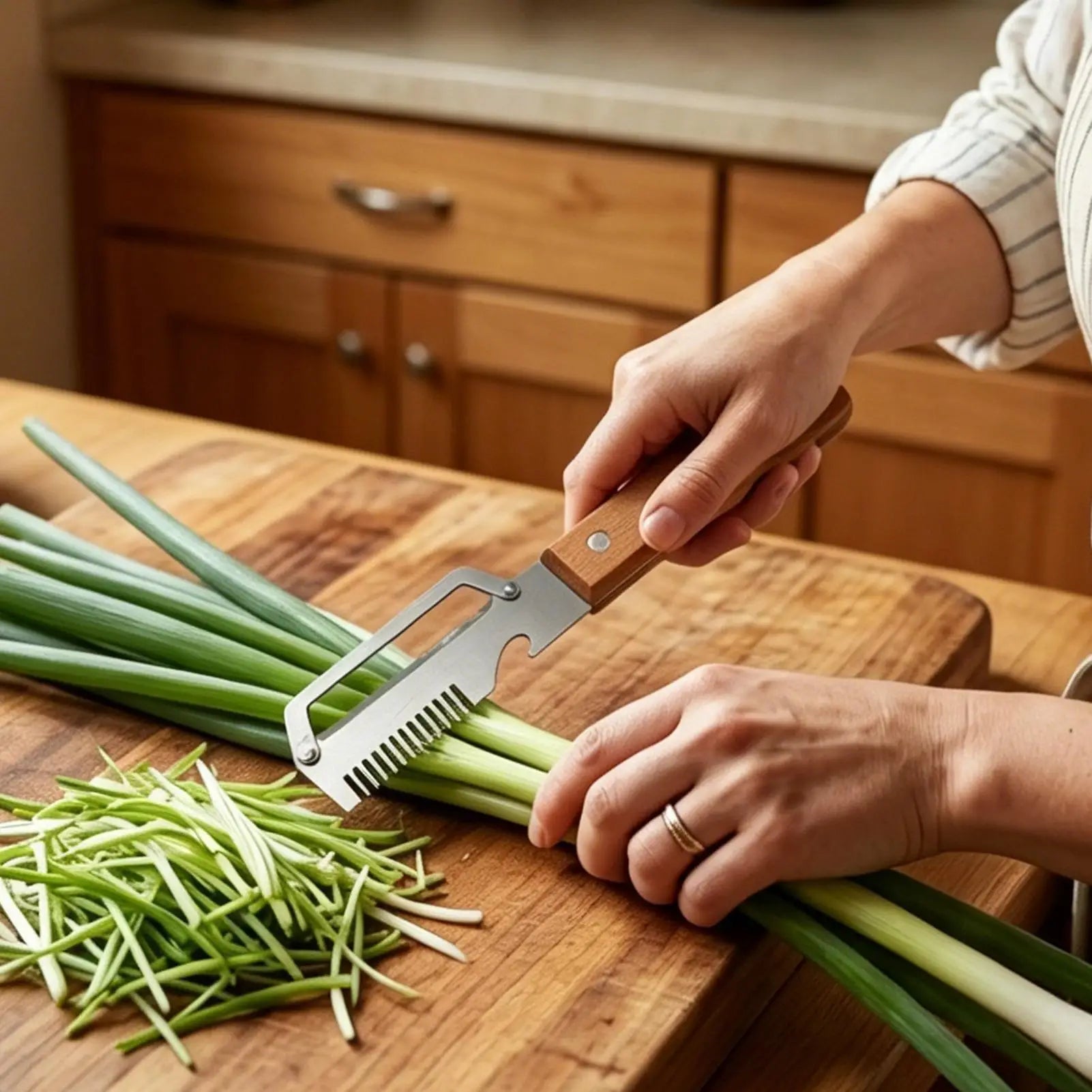 Vegetable Peelers 2Pcs Stainless steel peeler with wooden handle for peeling and slicing fruits and vegetables Peeler tools