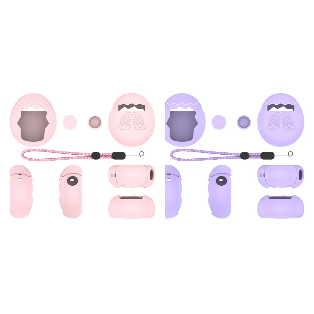 Silicone Cover with Thumb Grips & Lanyard Soft Silicone Case Silicone Full Cover Case for Tamagotchi Paradise Game Accessories Oasis Select Pink X1 Purple X1 China Mainland