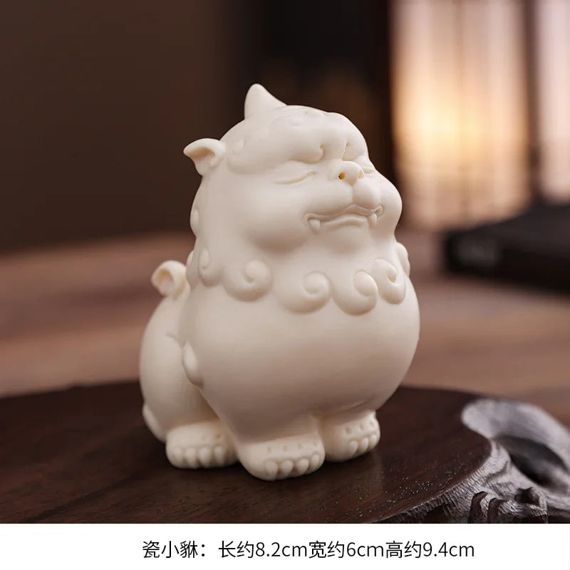 Porcelain Yellow Porcelain Tea Tray Tea Holder Tea Pet Incense Holder Business Gift Oasis Select Porcelain Pixiu