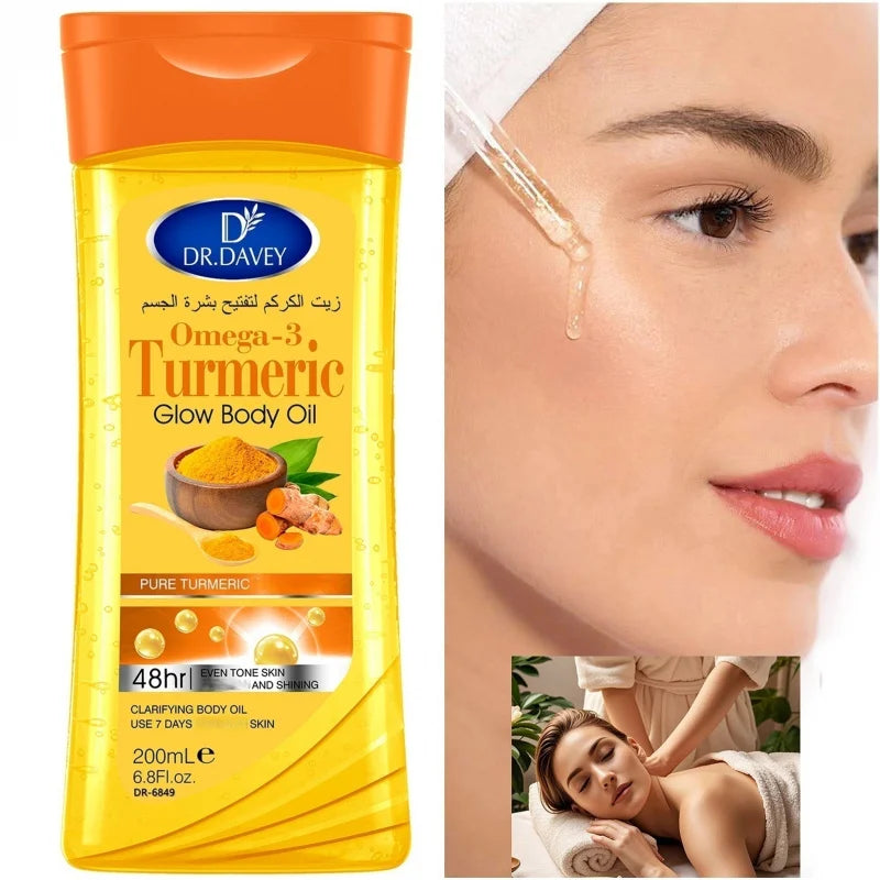 DR.DAVEY Turmeric Omega-3 Glow Body & Face Oil 2×200ml