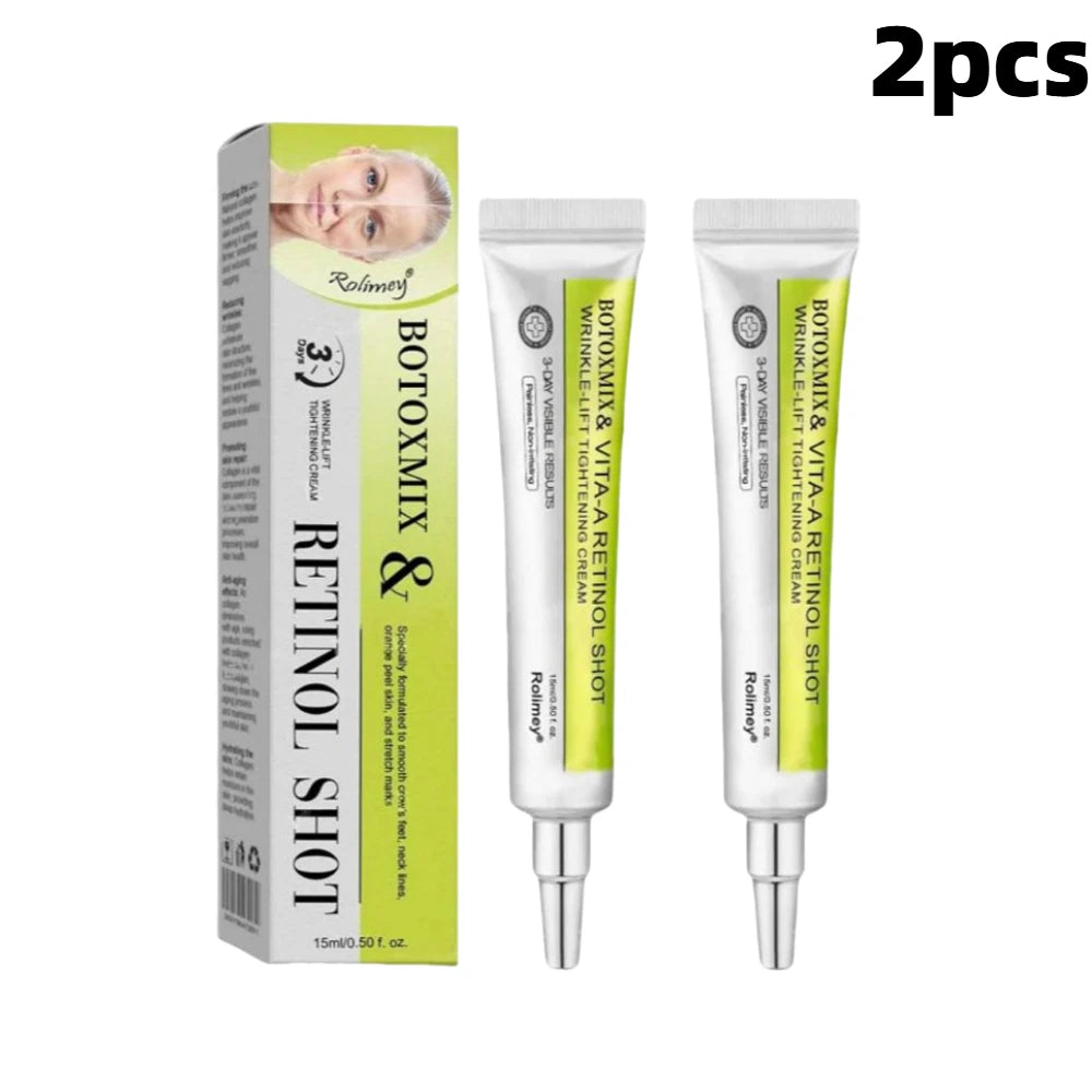 15g Retinal-Shot Tightening Booster Face Cream & Eye Cream Anti-Aging Firming Lifting, Fade Fine Lines, Night Moisturizer Oasis Select 2PCS
