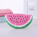 School Suppli Stationery Watermelon Pencil Case Cute Fruit Kawaii Plush Large Capacity Pencil Bag Cosmetics Case for Kids Gift Oasis Select A3