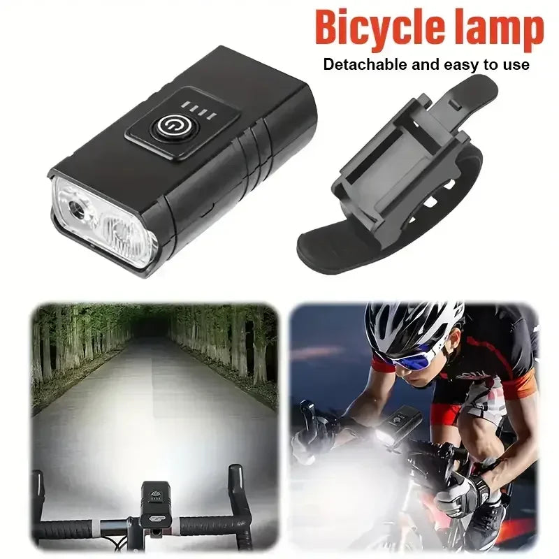 Powerful Bicycle Light Set with Digital Display Battery Indicator Bike Front Rear Light USB-C Rechargeable Waterproof Lantern Oasis Select T6 front light
