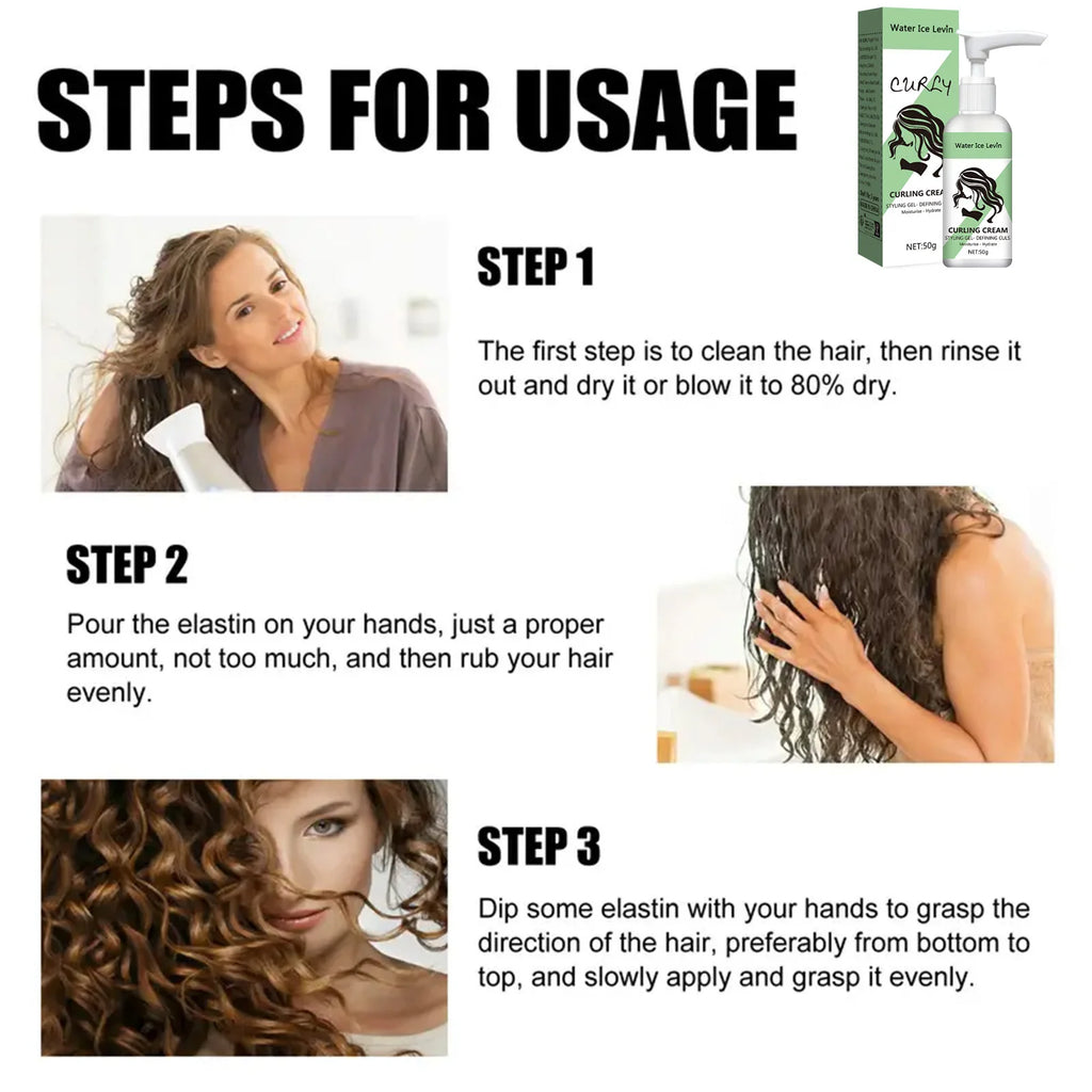 Curly Hair Cream Moisturizing Curly Hair Elasticity Styling Curly Hair Elasticity Conditioner Neutral Suitable for All Hair Types Oasis Select
