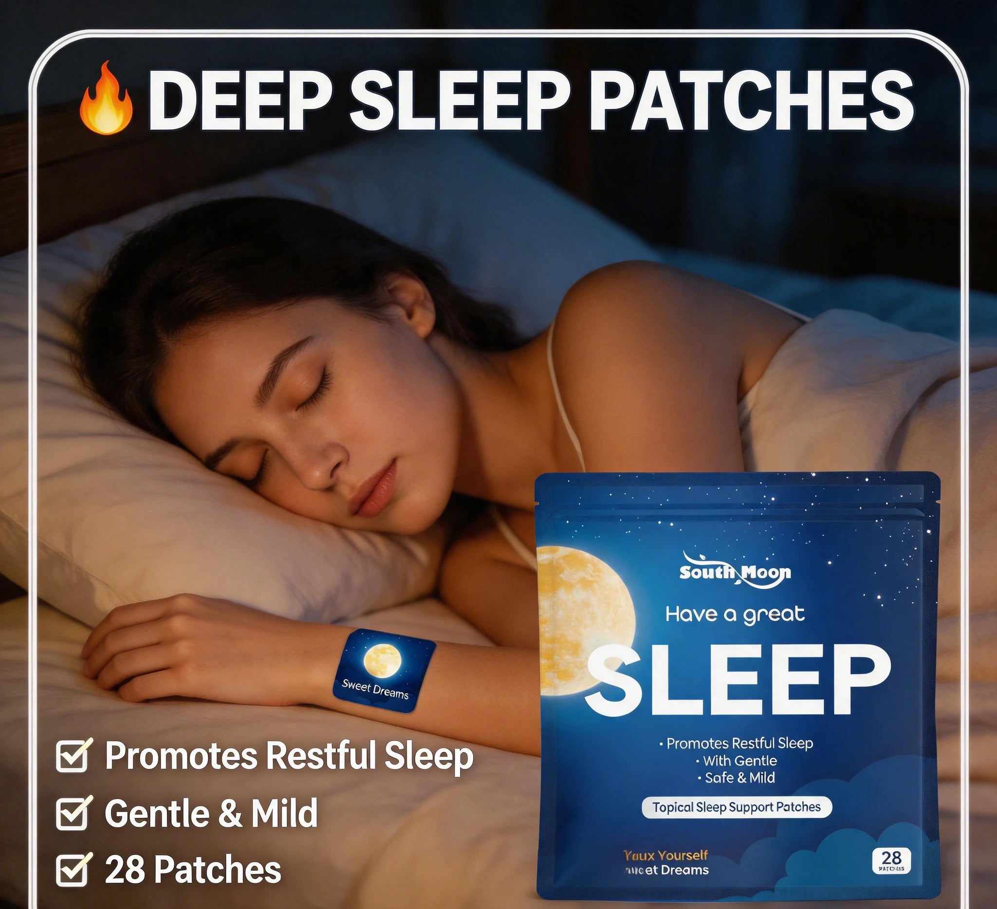 Sleep Care Patches | Natural Daily Gentle Nighttime Soothing Care for Peaceful & Restful Sleep, Convenient Portable Design Oasis Select