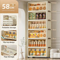 Simple folding storage cabinet Plastic multi-layer bag wardrobe storage box living room storage cabinet Oasis Select 58Cm1layerbrown