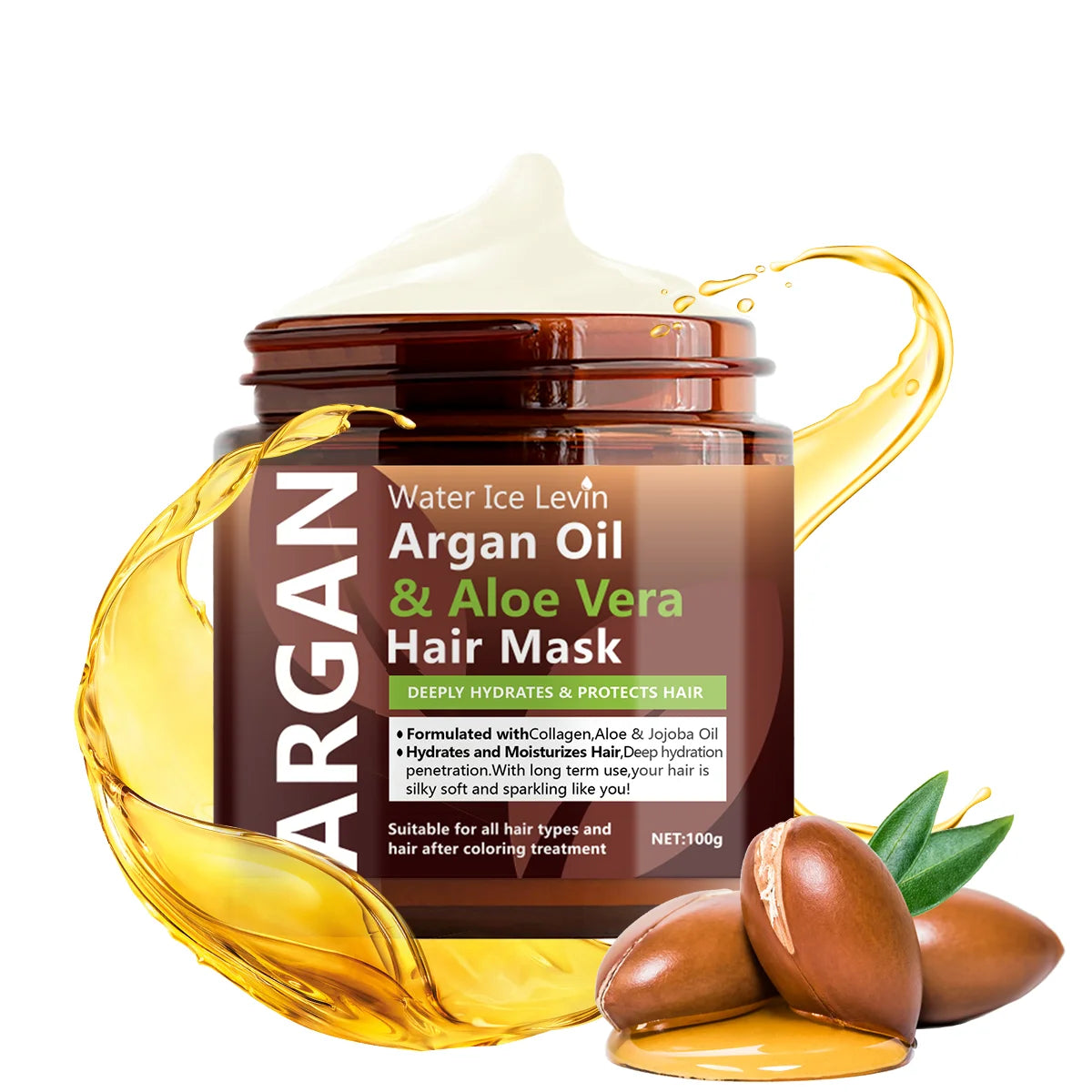 Argan Oil & Aloe Vera Hair Mask – Collagen Keratin Treatment Deep Conditioning Hair Mask Oasis Select