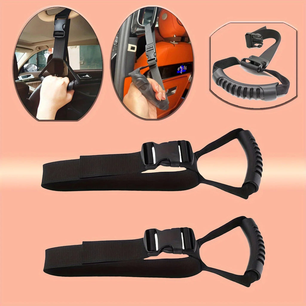 Ergonomic Car Door Handle Assist for Elderly &Disabled -Adjustable Nylon Hand Strap with Secure Buckle,Interior Safety Accessory Oasis Select