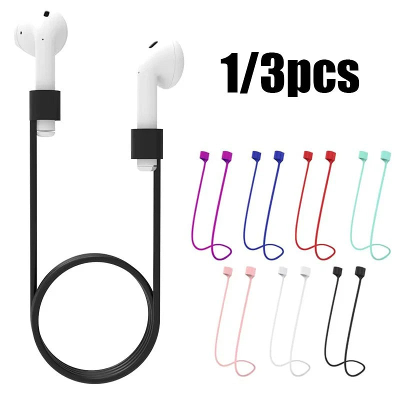 1/3pcs Silicone Strap Magnetic Anti-Lost Rope Bluetooth TWS Earphone Anti Lost Strap For Airpods 1/2/3 Gen Lenovo Earbuds Cord Oasis Select