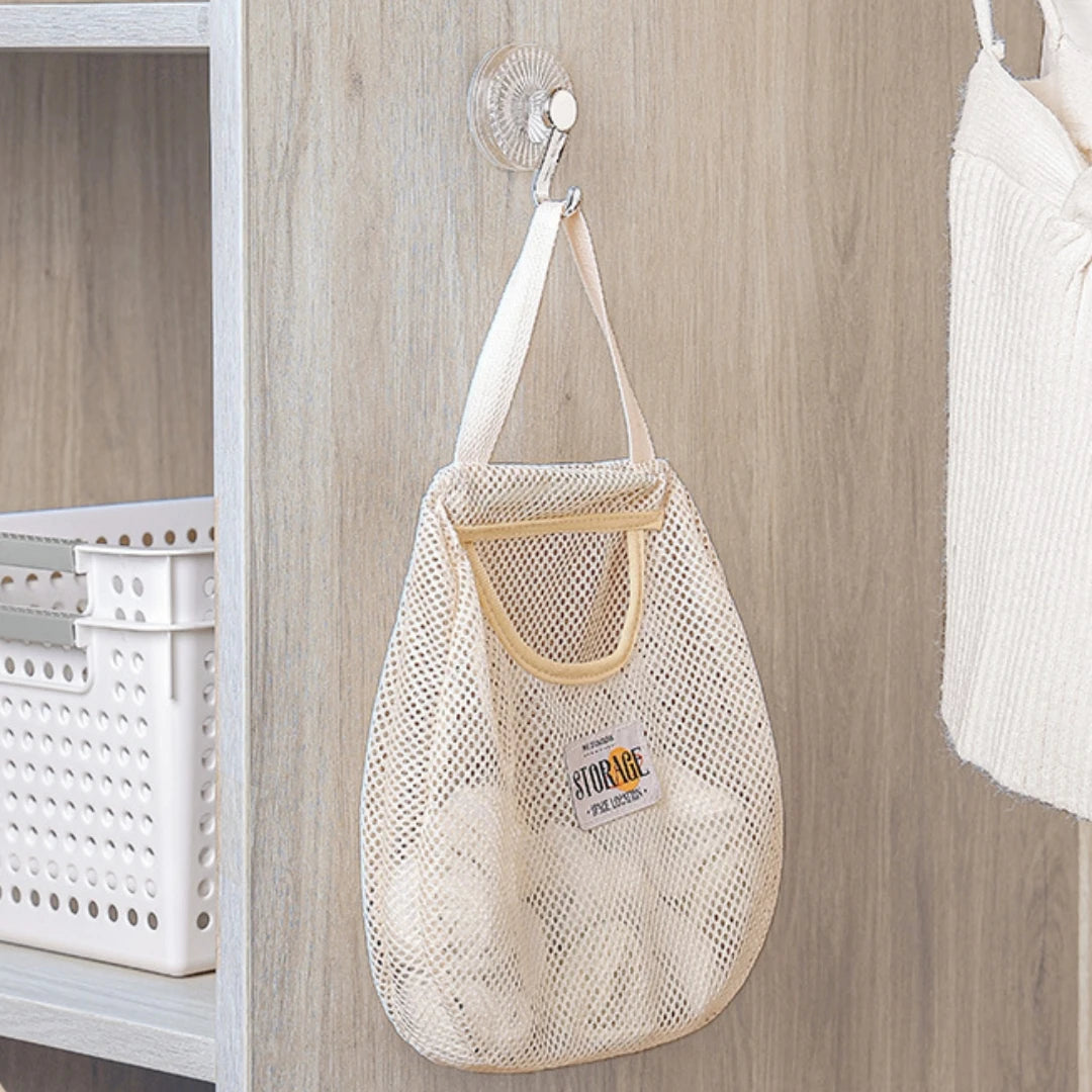 Wall Hanging Mesh Storage Bag – Closet & Wardrobe Organizer