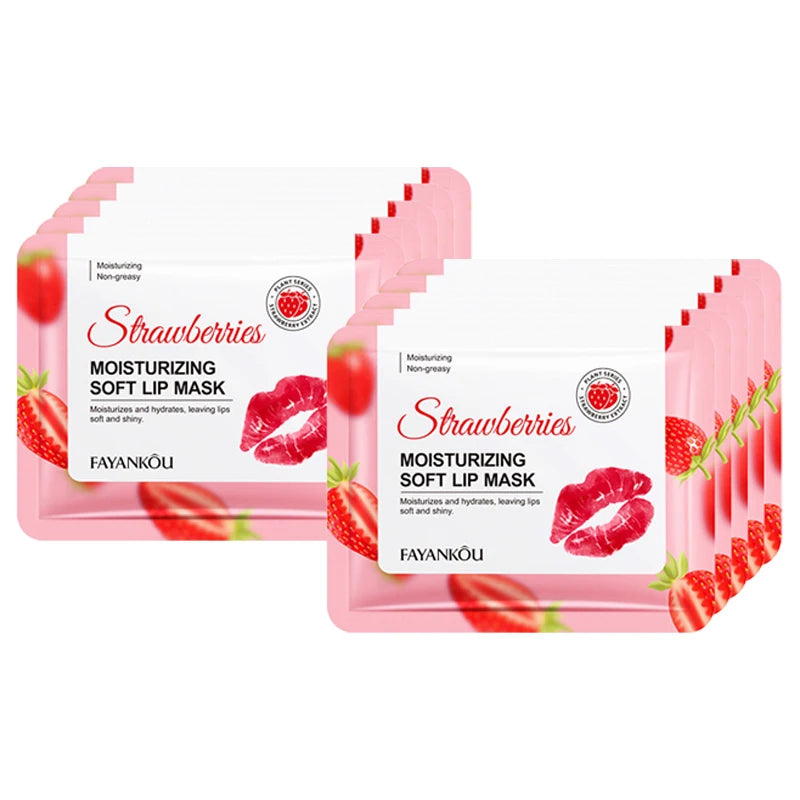 Crystal Collagen Lip Mask – Hydrating & Plumping Patches Collagen Lip Mask Oasis Select Strawberry 10pcs
