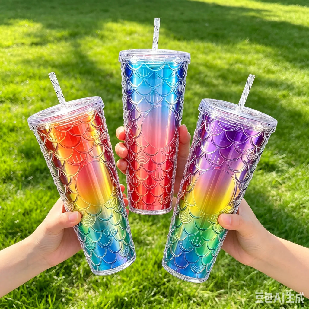 double wall 701-800ml plastic durian tumbler durian cup with lid and straw no logo Oasis Select