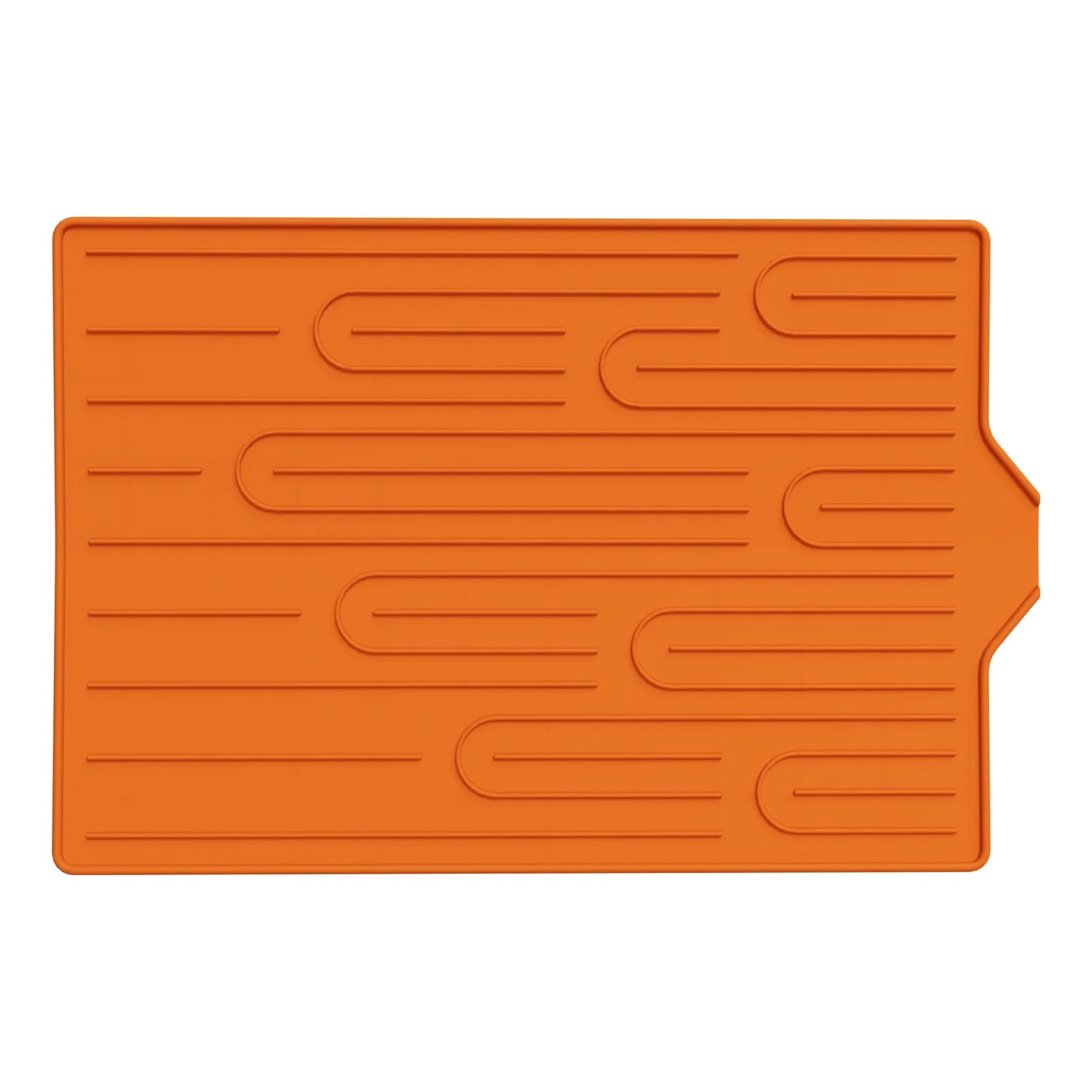 Silicone Dish Drying Mat Large Multipurpose Non-Slip Heat Resistant Countertop Easy Clean for Dishes Hot Pots Multi Colors Oasis Select Orange 60x40 cm Rectangular