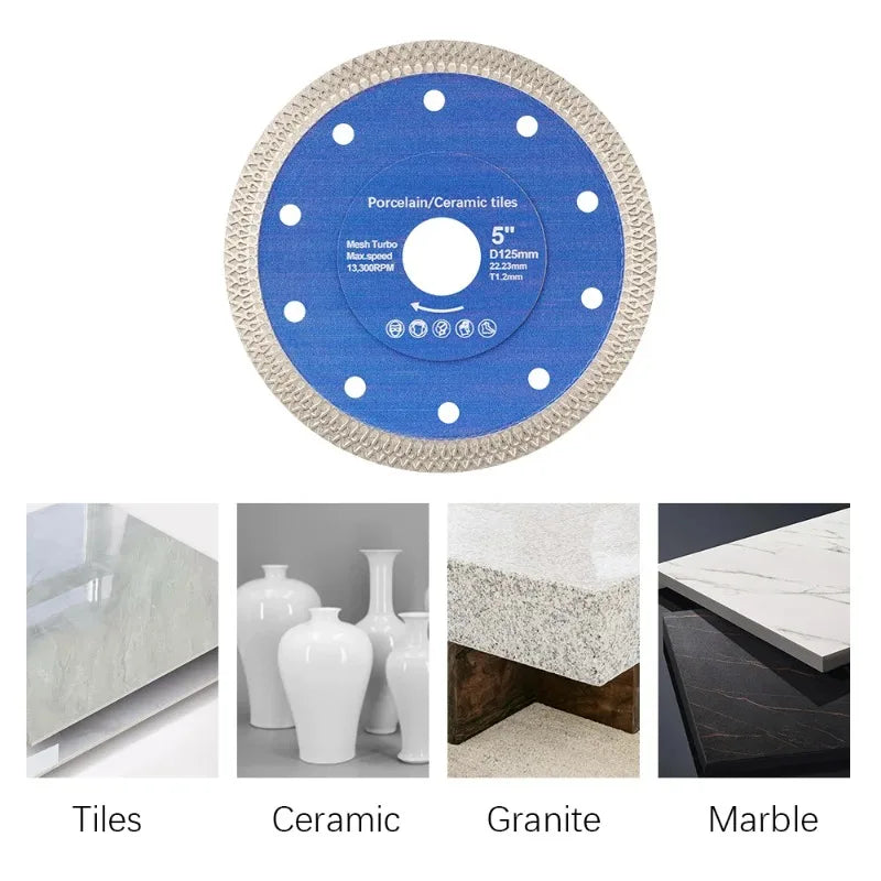 JUSTINLAU Dry Diamond Cutting Saw Blade Ceramic Tile Marble Cutting Grinding Circular Saw Blade Electric Rotating Tool Accessori Oasis Select