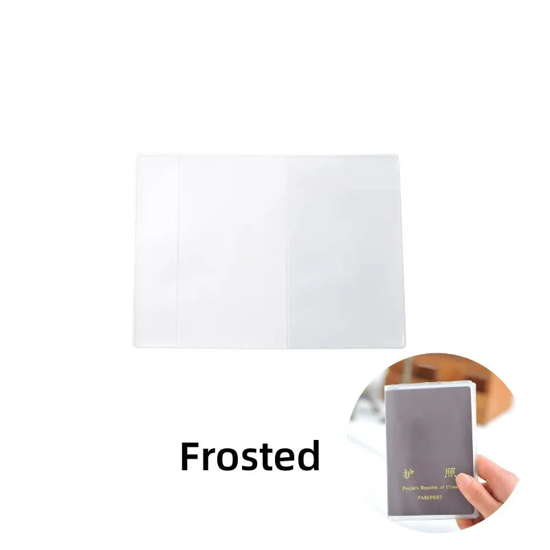 2/4PCS Passport Cover PVC Waterproof Case for Passport Wallet Business Credit Card Documents Holder Protective Case Case Pouch Oasis Select frosted 4pcs