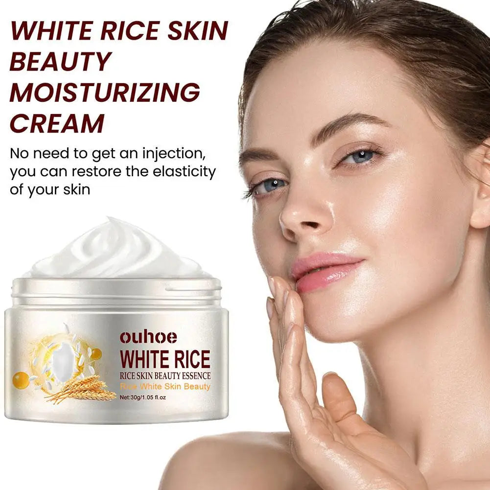 1/2/3PCs Rice Cream For Face White Rice Essence Brightening Moisturizing Cream Lightweight Moisturizer Face Cream Smooth Lines Oasis Select