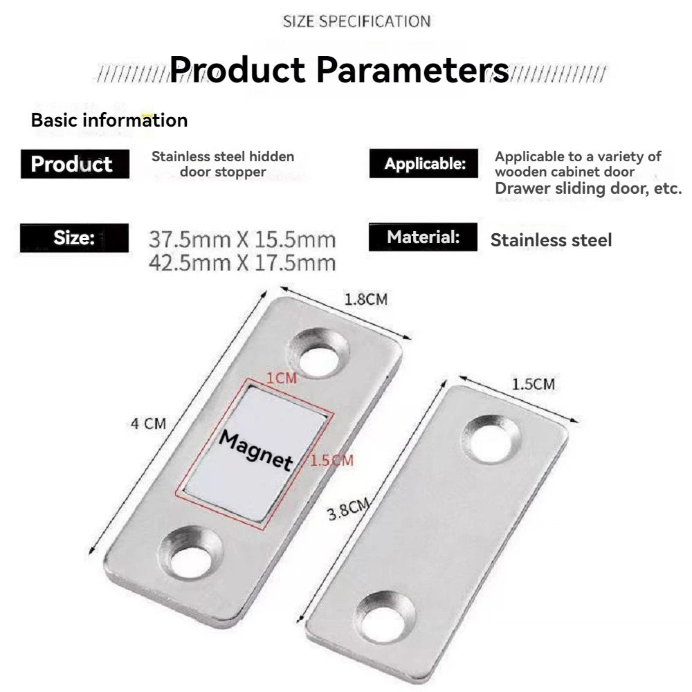 New Magnetic Cabinet Catches Ultra-Thin Door Magnets Stops Invisible Adhesive Drawer Catch Kitchen Closet Door Closer Soft-Catch Oasis Select
