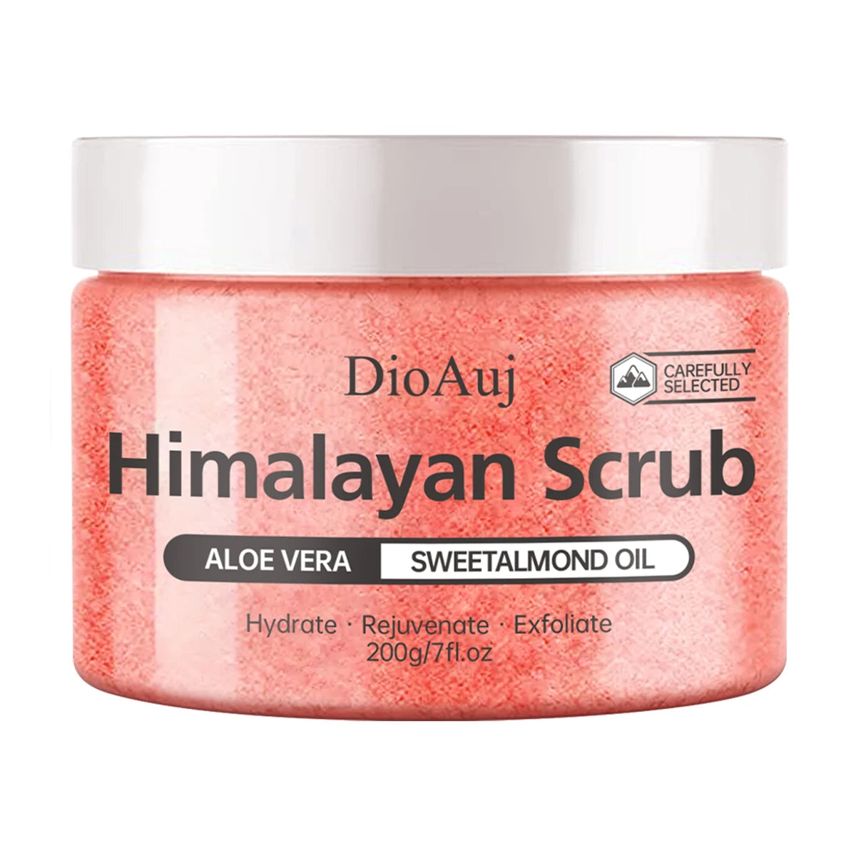 200g/7oz Himalayan Scrub Natural Exfoliating Salt & Body and Face Souffle Helps with Moist Cleansing and Exfoliation Oasis Select Himalayan 200g