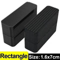 Black Adhesive Tape Household Use Touches Fastener Pad Fixed Patch Double Sided Mat Grip Strap Self-adhesive DIY Apparel Oasis Select 30pairs Rectangle- 16x70mm