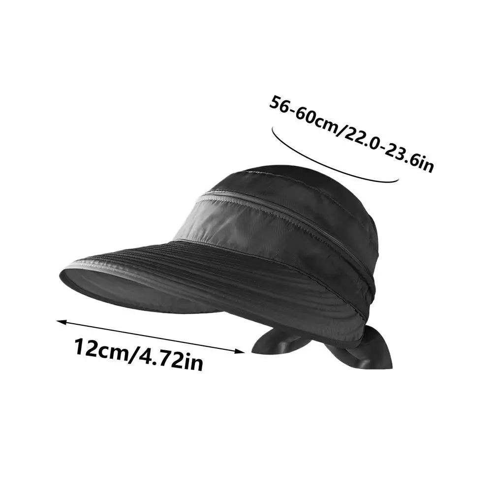 Wide Brim Sun Hats Women Sun Hat Lightweight Breathable Wide Brim Anti-UV Protection Outdoor Fisherman Caps Summer Beach Hat Oasis Select Black
