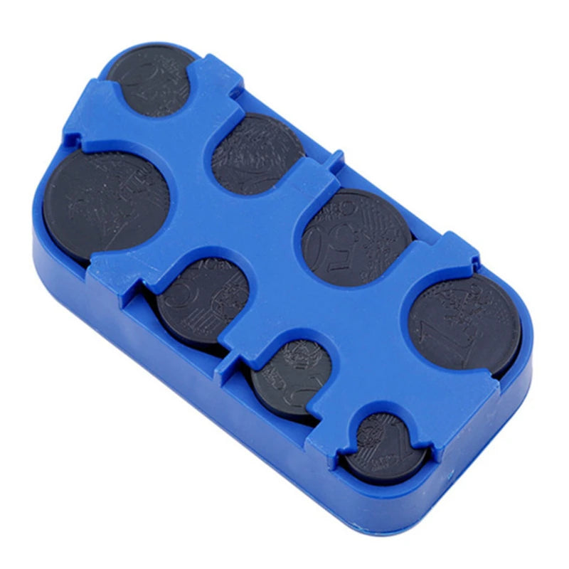 Mini Euro Coin Dispenser Car Storage Coin Wallet Savings Box for Euro Coin Bank Coin Holder Case Plastic Storage Boxes Oasis Select Blue